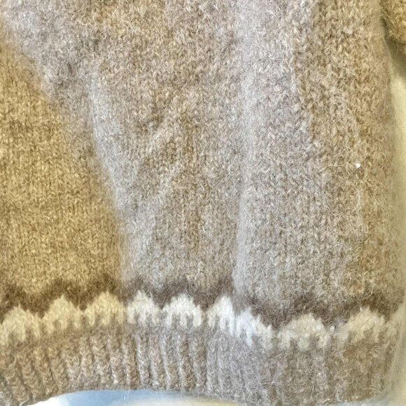 Hand Knit Icelandic Wool Sweater - Picture 4 of 7